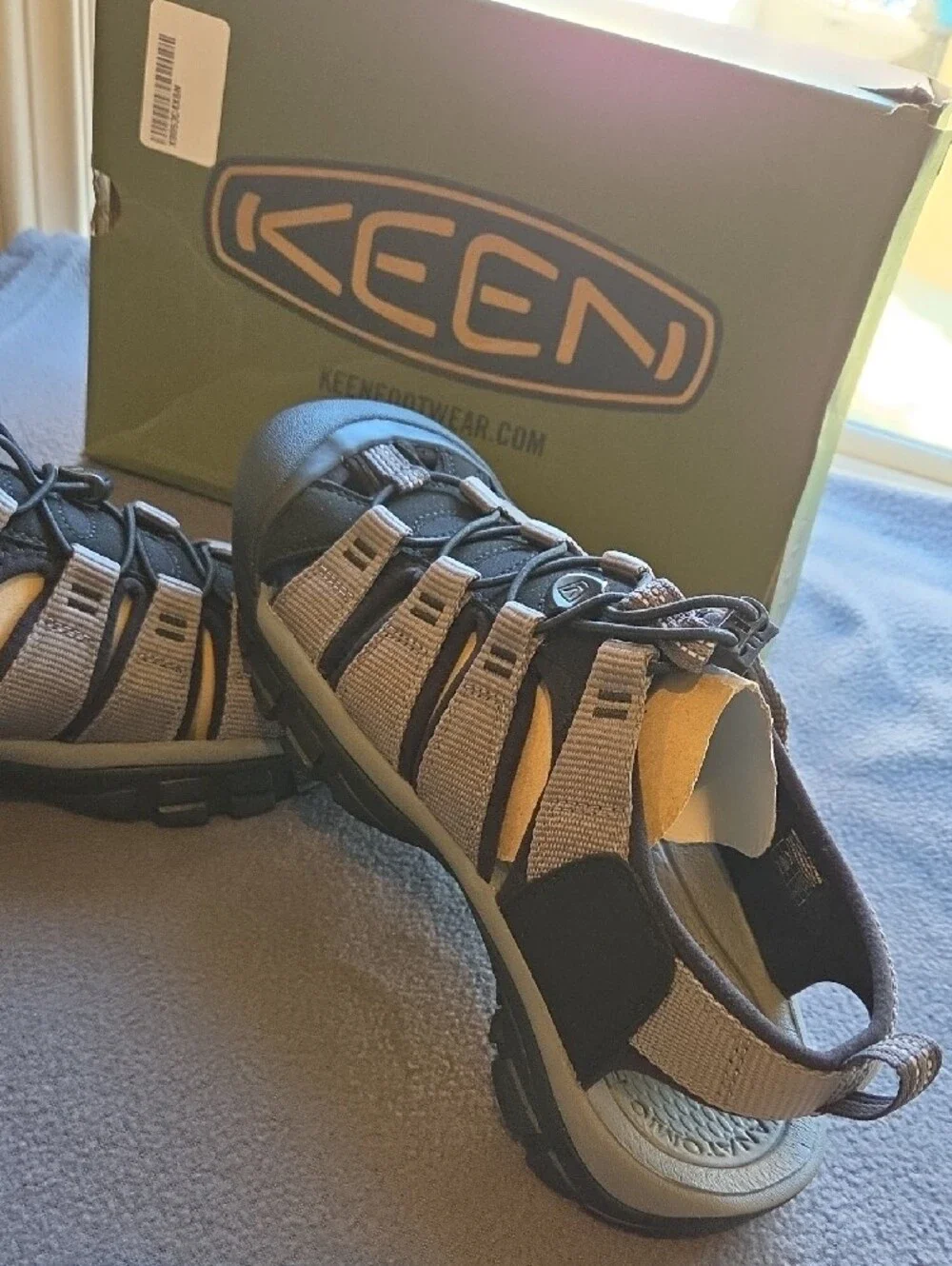 Keen Men's Gray and Black Closed-Toe Sandal Boat Shoes